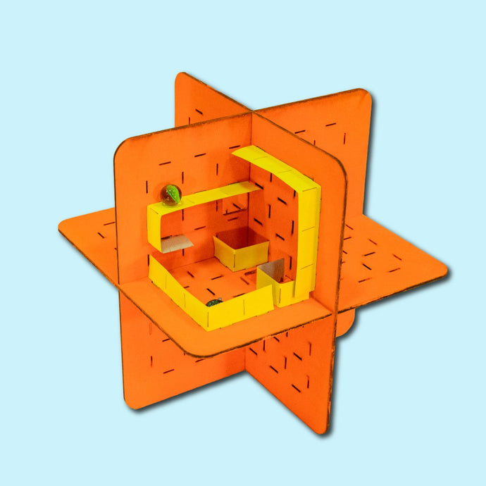MundoMaker Caixa Desafio do Labirinto 3D - Brinquedo para Montar
